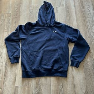 Nike navy medium cotton blend hoodie embroidered logo